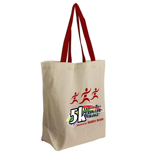 Natural Cotton Grocery Tote with different Color Handles... from ASI 55990 Garyline