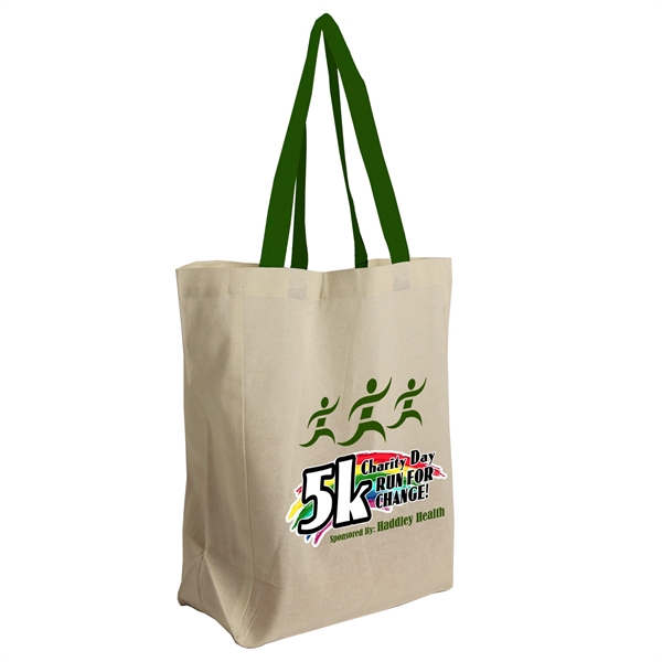 Natural Cotton Grocery Tote with different Color Handles... from ASI 55990 Garyline