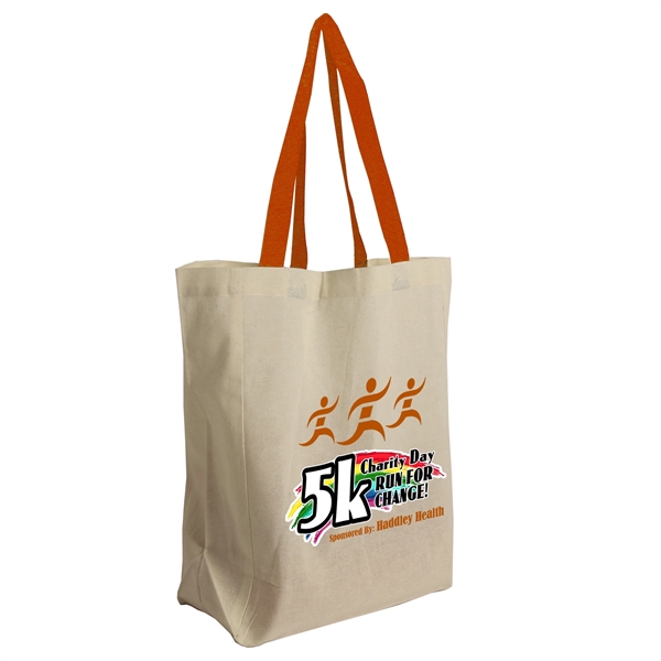 Natural Cotton Grocery Tote with different Color Handles... from ASI 55990 Garyline