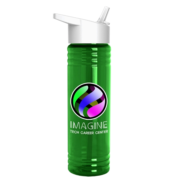 New Slim Cylinder Design 24 oz. Transparent Water Bottles with Flip... from ASI 55990 Garyline