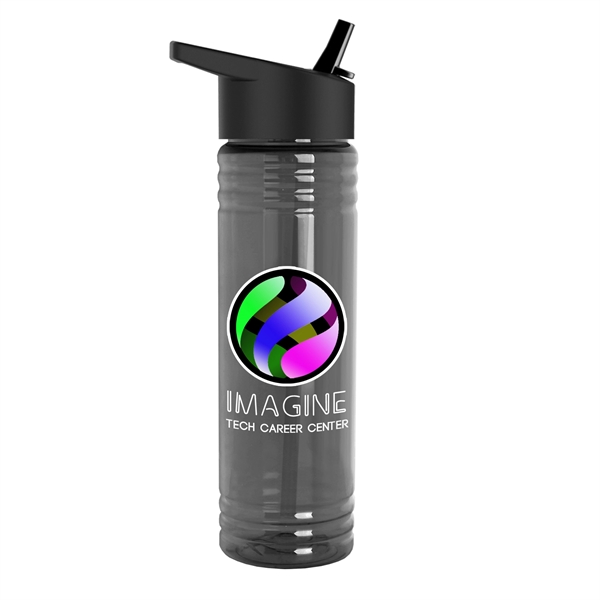 New Slim Cylinder Design 24 oz. Transparent Water Bottles with Flip... from ASI 55990 Garyline