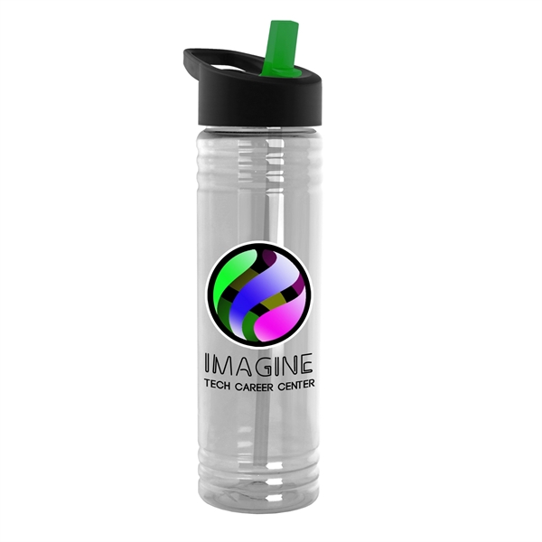 New Slim Cylinder Design 24 oz. Transparent Water Bottles with Flip... from ASI 55990 Garyline