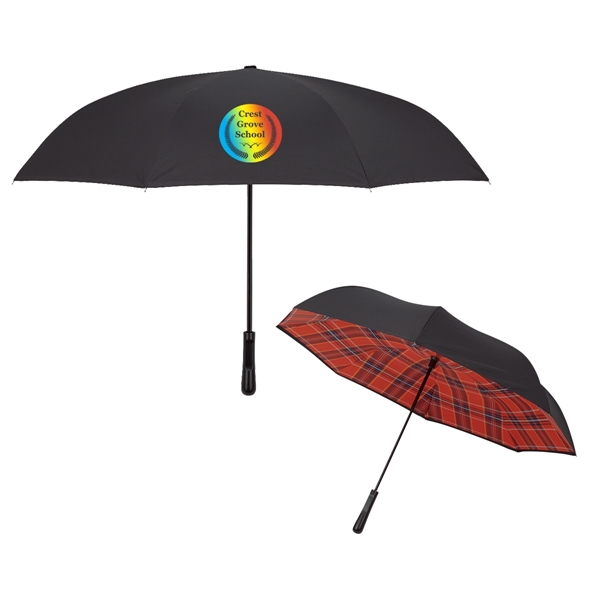 48" arc Soho inversion umbrella with a metal shaft, pongee material,... from ASI 61125 Hit Promotional Products / Hit®