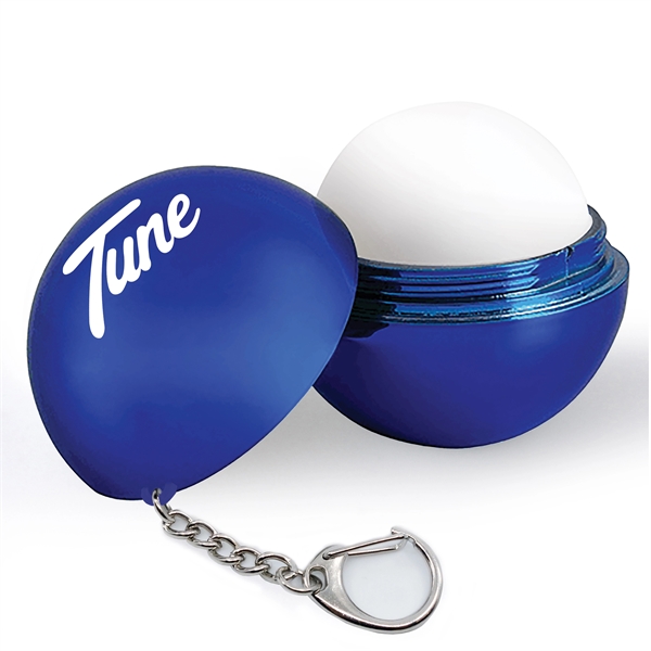 Round lip balm with metallic finish, vanilla scent and keychain attachment.... from ASI 90807 Tekweld
