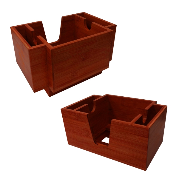 Wooden napkin holder with three compartments.... from ASI 62677 iline PROMO (The Innovative Line) / iline PROMO (The Innovative Line)