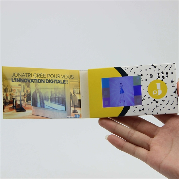 4.25" x 2.36" x .39" paper business card/ video brochure with... from ASI 37218 Athena Promo (tm)