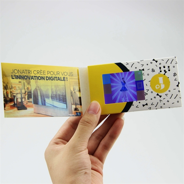 4.25" x 2.36" x .39" paper business card/ video brochure with... from ASI 37218 Athena Promo (tm)