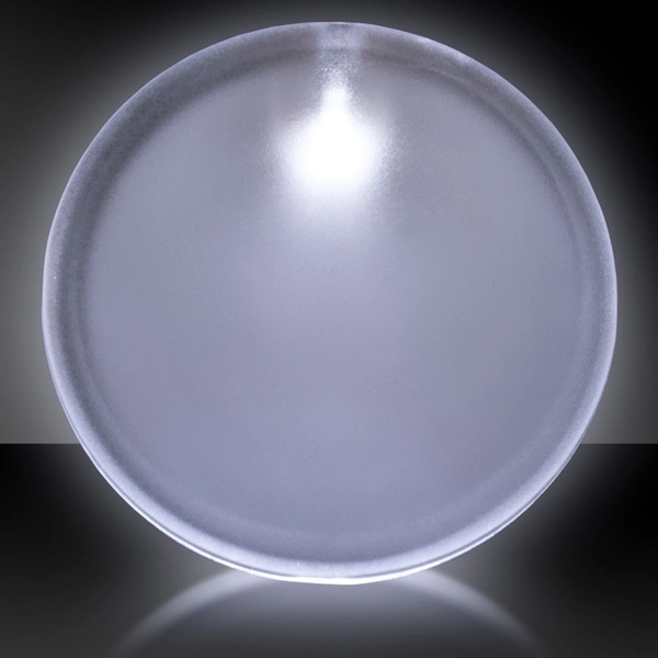 2" frosty plastic button pin badge with white backing and colored... from ASI 42016 Brighter Promotions Inc / Chemical Light™