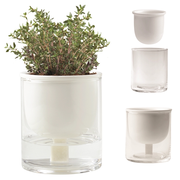 Self watering planter with a hydroponic watering system provides the perfect... from ASI 62190 Illini