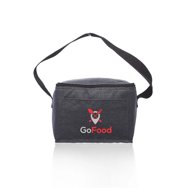 Insulated cooler lunch bag made from heathered fabric; includes zipper closing... from ASI 39552 BEL Promo