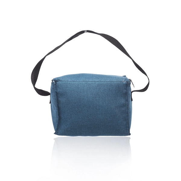 Insulated cooler lunch bag made from heathered fabric; includes zipper closing... from ASI 39552 BEL Promo