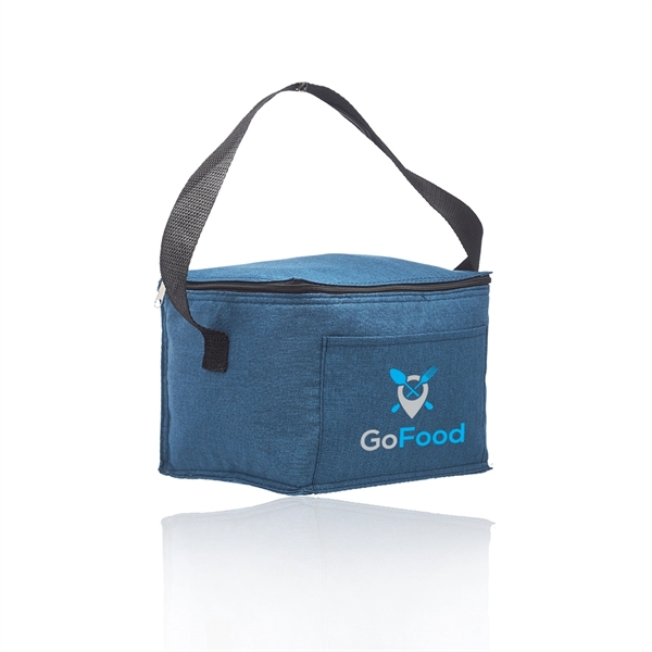 Insulated cooler lunch bag made from heathered fabric; includes zipper closing... from ASI 39552 BEL Promo