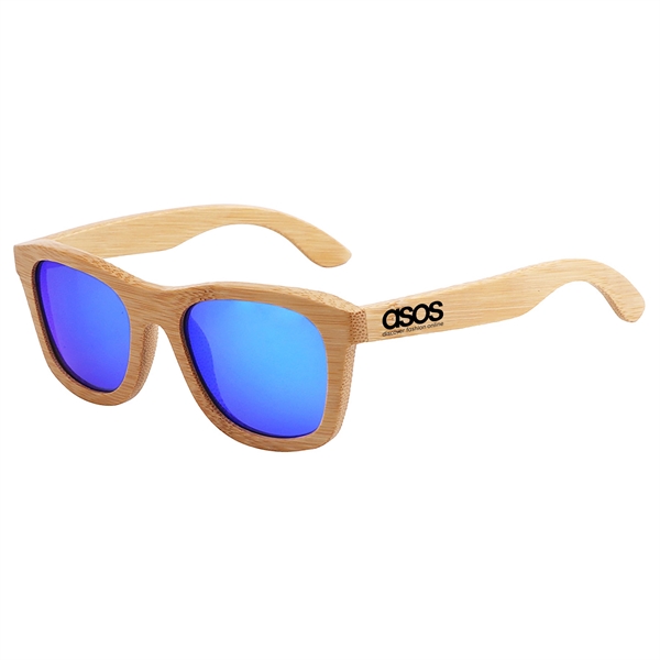 Quality Bamboo sunglasses with mirrored lenses.... from ASI 57371 Eyevertising / Eyevertising®