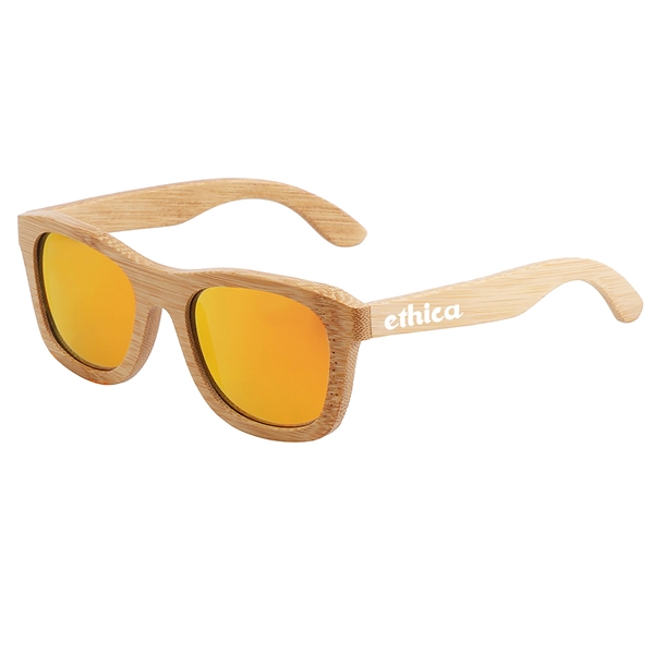 Quality Bamboo sunglasses with mirrored lenses.... from ASI 57371 Eyevertising / Eyevertising®