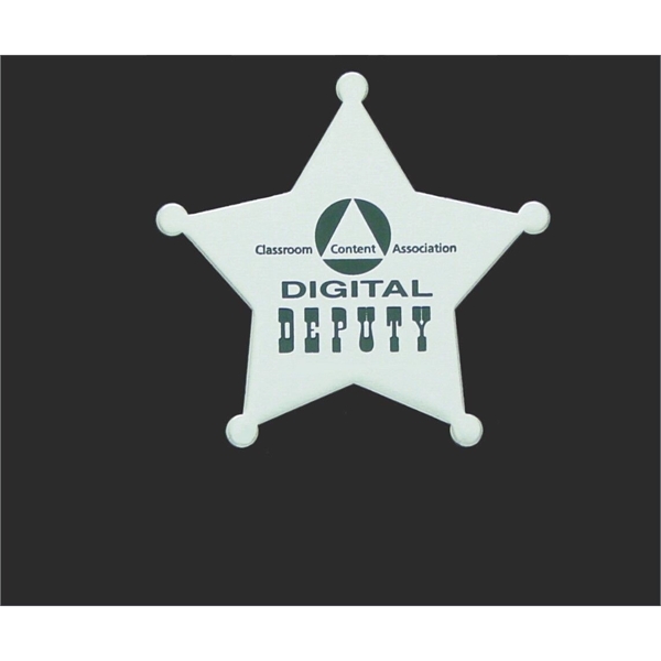 5 point aluminum star badge with standard pin back... from ASI 41080 Nelson Boone Co Inc / Alumaline (R) & Brass