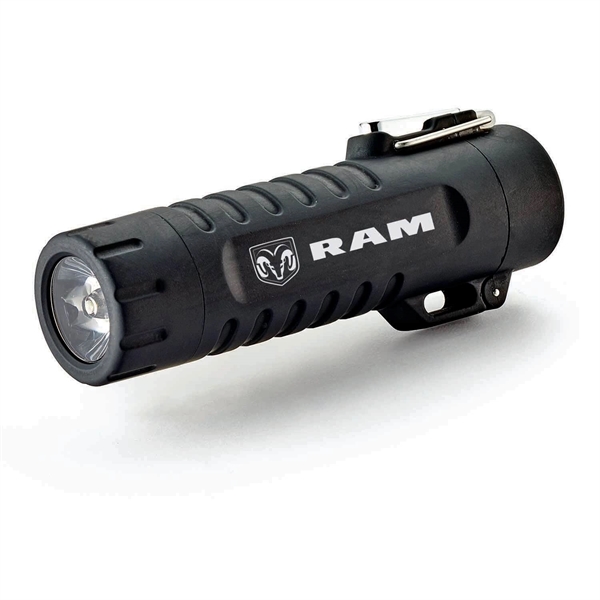 A waterproof, rechargeable, LED flashlight with a built-in electric lighter in... from ASI 46170 Compass Industries Inc