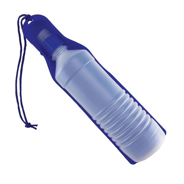 BPA-Free handy, portable travel pet water bowl--holds 500 ml; 1-color screen... from ASI 92980 WOV-IN® / Promopet