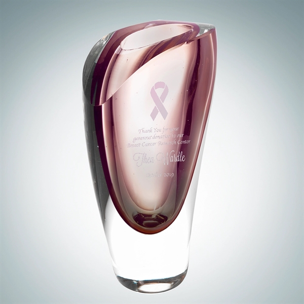 Hand-crafted, molten glass Blue Lush Vase is designed so the vibrant... from ASI 47791 Best Deal Awards