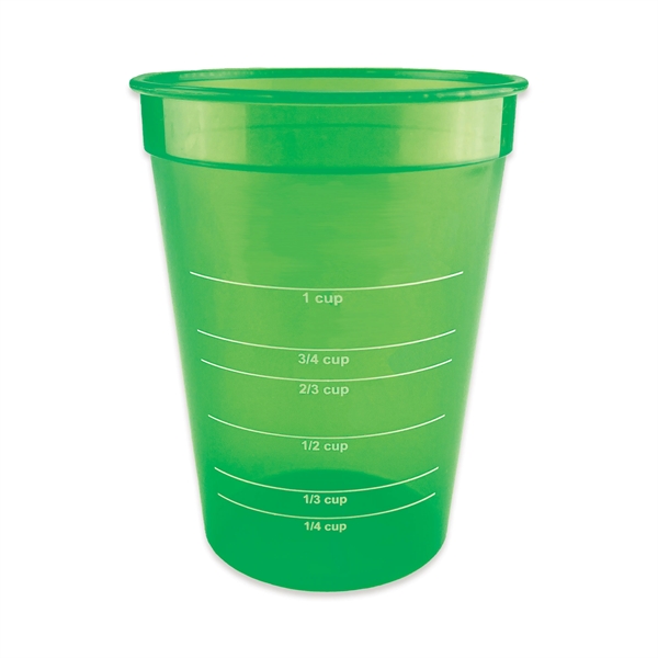 12 oz. measuring cup. FDA compliant--safe for food contact; 1-color screen... from ASI 92980 WOV-IN® / Promopet