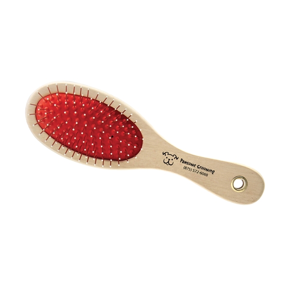 Double-Sided Pet Brush--detangles knots, loosens hair and trapped dirt; 1-color imprint... from ASI 92980 WOV-IN® / Promopet