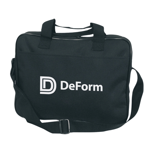 Briefcase with extra strong nylon zippers, made of 600 Denier Polyester.... from ASI 61125 Hit Promotional Products / Hit®