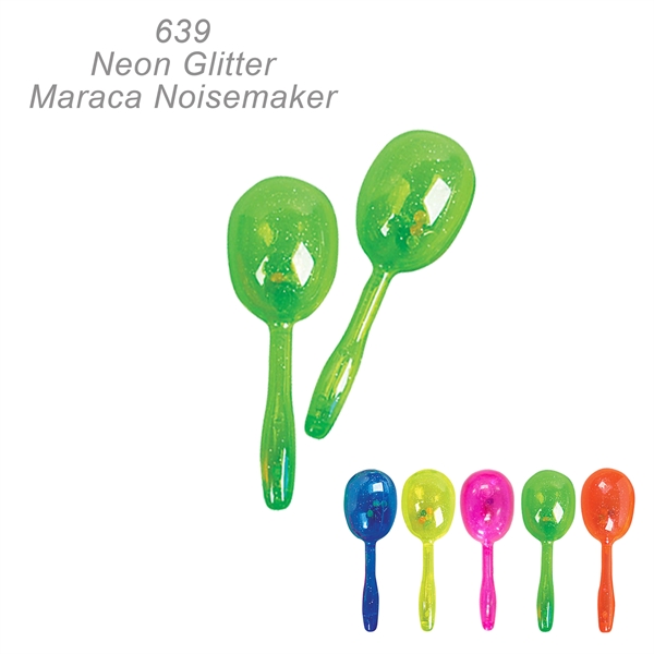 Neon Glitter Maracas 5"... from ASI 45100 Chulani Promotional Products, Inc / Competitive Edge Innovations/Chulani