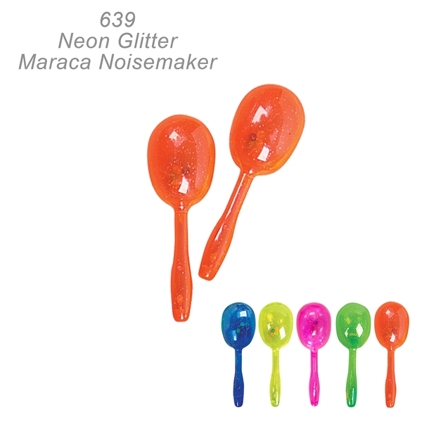 Neon Glitter Maracas 5"... from ASI 45100 Chulani Promotional Products, Inc / Competitive Edge Innovations/Chulani