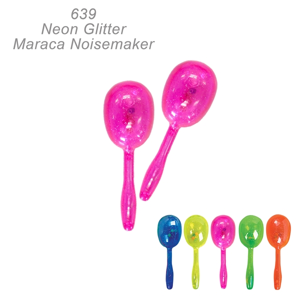 Neon Glitter Maracas 5"... from ASI 45100 Chulani Promotional Products, Inc / Competitive Edge Innovations/Chulani