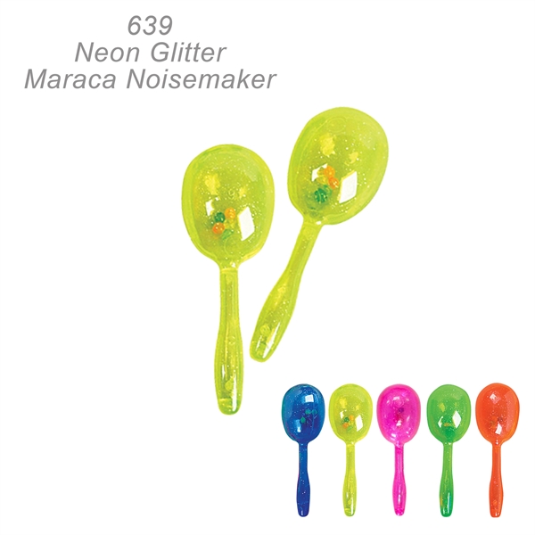 Neon Glitter Maracas 5"... from ASI 45100 Chulani Promotional Products, Inc / Competitive Edge Innovations/Chulani