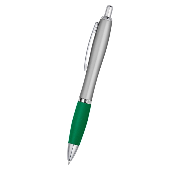 Ballpoint pen with plunger action and rubberized grip.... from ASI 61125 Hit Promotional Products / Hit®