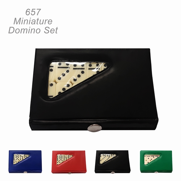 Compact travel domino game, set of double six dominoes in case... from ASI 45100 Chulani Promotional Products, Inc / Competitive Edge Innovations/Chulani