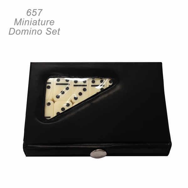 Compact travel domino game, set of double six dominoes in case... from ASI 45100 Chulani Promotional Products, Inc / Competitive Edge Innovations/Chulani