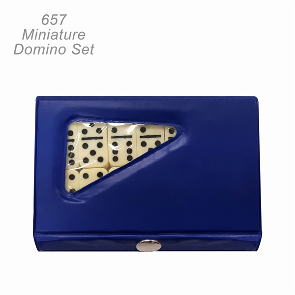 Compact travel domino game, set of double six dominoes in case... from ASI 45100 Chulani Promotional Products, Inc / Competitive Edge Innovations/Chulani