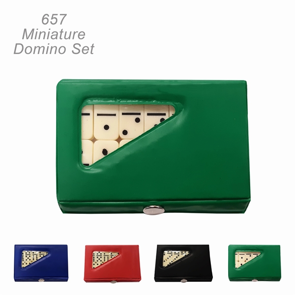 Compact travel domino game, set of double six dominoes in case... from ASI 45100 Chulani Promotional Products, Inc / Competitive Edge Innovations/Chulani