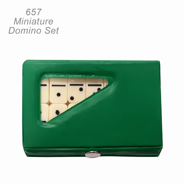 Compact travel domino game, set of double six dominoes in case... from ASI 45100 Chulani Promotional Products, Inc / Competitive Edge Innovations/Chulani