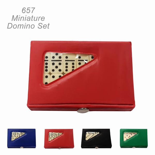 Compact travel domino game, set of double six dominoes in case... from ASI 45100 Chulani Promotional Products, Inc / Competitive Edge Innovations/Chulani