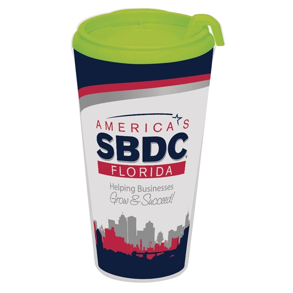 16oz. double-wall insulated polypropylene tumbler. Features full-color digital wrap insert behind... from ASI 73871 Next Promotions LLC