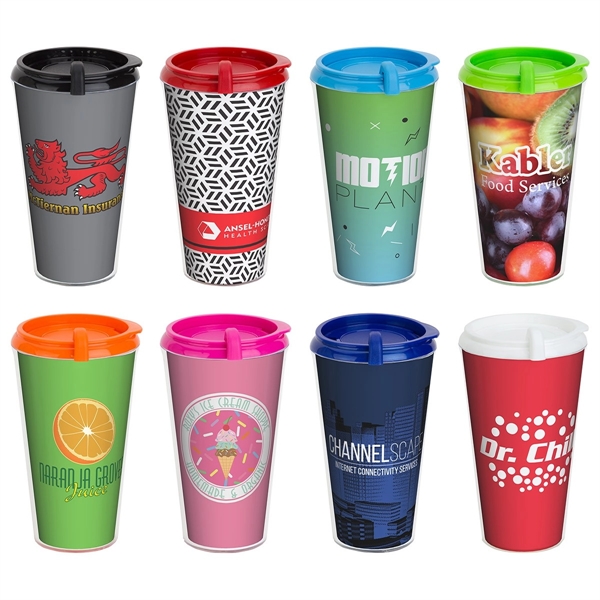 16oz. double-wall insulated polypropylene tumbler. Features full-color digital wrap insert behind... from ASI 73871 Next Promotions LLC