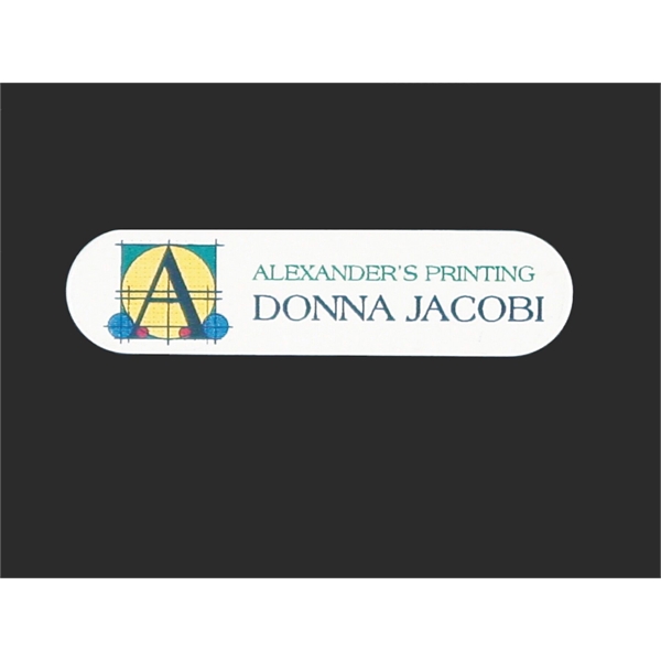 Oblong shaped Aluminum or Brass Badge (3" x .75" ) with... from ASI 41080 Nelson Boone Co Inc / Alumaline® & Brass