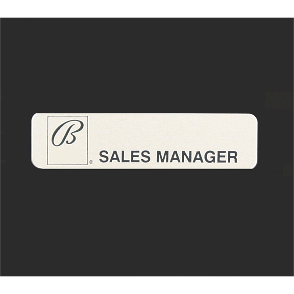 Rectangular Aluminum or Brass Badge (3" x .75" ) with slightly... from ASI 41080 Nelson Boone Co Inc / Alumaline® & Brass