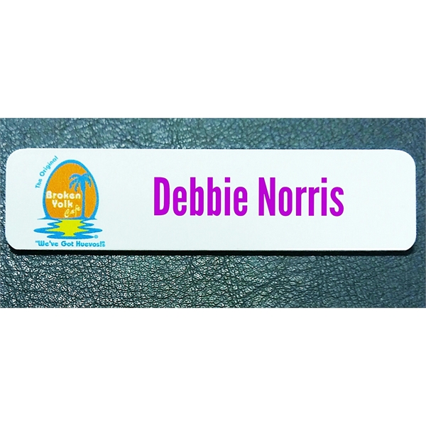 Rectangular Aluminum or Brass Badge (3" x .75" ) with slightly... from ASI 41080 Nelson Boone Co Inc / Alumaline® & Brass