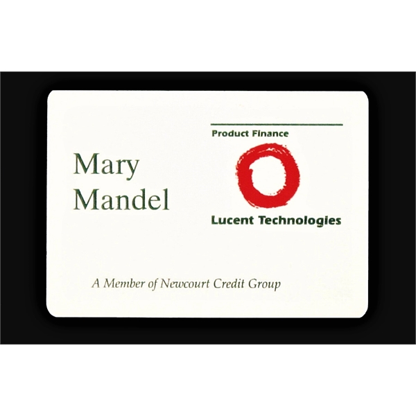 Rectangular shaped badge  (2.125" x 3)  with slightly rounded... from ASI 41080 Nelson Boone Co Inc / Alumaline® & Brass