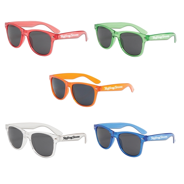 Sunglasses with translucent frames and UV400 lenses.... from ASI 63549 Jornik Manufacturing Corp / Jornik