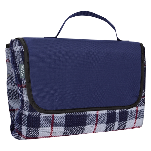 52" x 71" high-quality roll-up acrylic blanket with PEVA backing, attached... from ASI 61125 Hit Promotional Products / Hit®