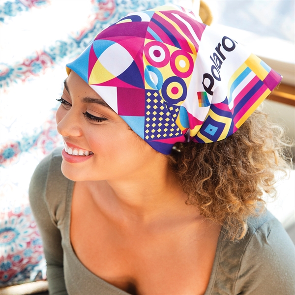 22" x 22" polyester sublimated bandanna with single sided print.... from ASI 90913 Terry Town