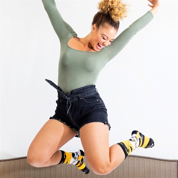 Jacquard knitted crew socks made of 72% cotton / 25% polyester... from ASI 90913 Terry Town