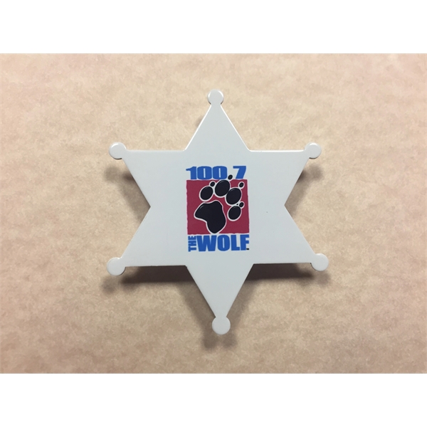 2 1/4"x 2 5/8" Six Point Star Badge with a one... from ASI 41080 Nelson Boone Co Inc / Alumaline® & Brass