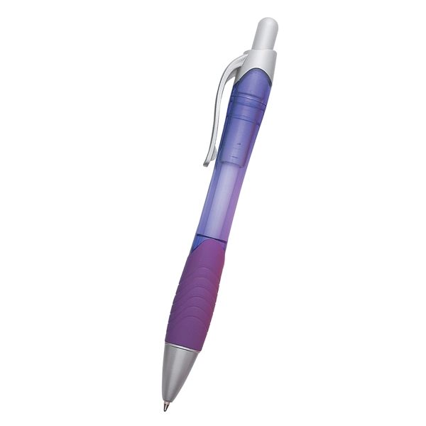 Ballpoint pen with contoured rubberized grip.... from ASI 61125 Hit Promotional Products / Hit®