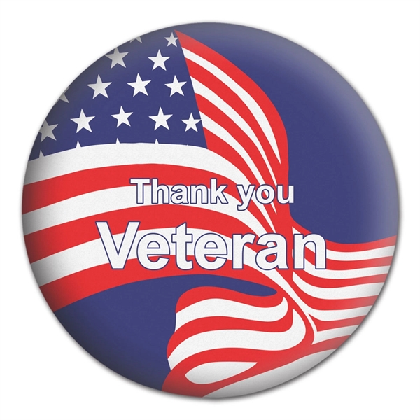 Button in a round shape measuring 3" diameter with a matte... from ASI 66390 LarLu