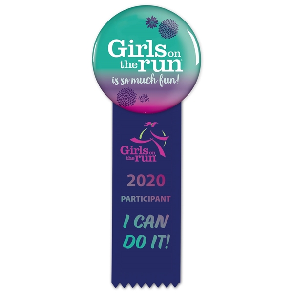 Button with a full-color imprint featuring a ribbon measuring 2" x... from ASI 66390 LarLu